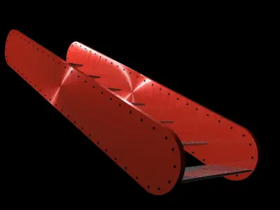 Metal stairs 3D model