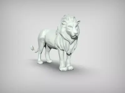 Lion - Low Poly  3D print model