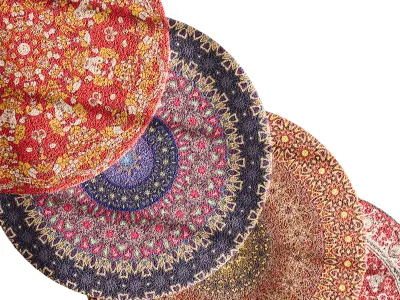 round carpet 28 3D model
