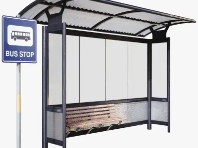 Bus Stop 3D model