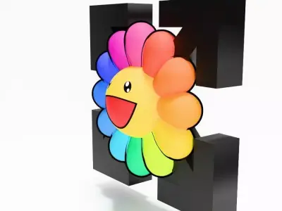 Off White Takashi Murakami Flower toy 3D print model