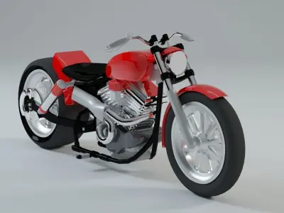 motorcycle model simple 3D model