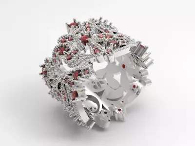 Full Set Jewelry 3d stl cad eternity ring model rr0004 3D print model