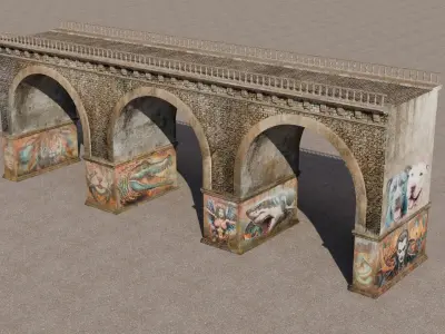 Bridge Low-poly 3D model