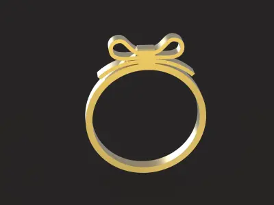 Bowknot ring 3D print model