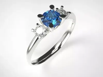 Trilogy ring 3D print model