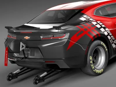 COPO Drag Race Car 3D model