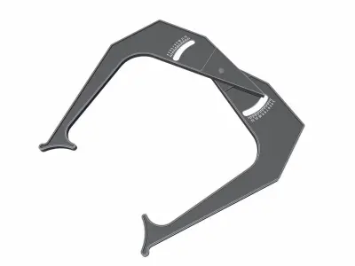 Wheel Ruler Low-poly 3D model