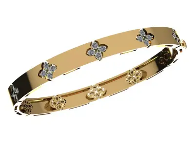 robertocoin bracelet stone design 3D print model