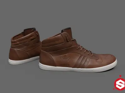 Adidas Shoe Low-poly 3D model