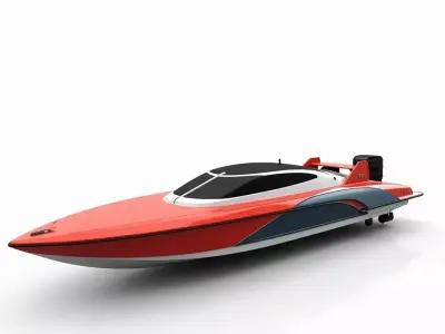 Racing Performance Speedboat 3D Model Low-poly 3D model