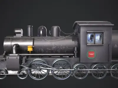 Train model Low-poly 3D model
