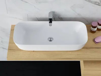 Bathroom furniture set 04 3D model