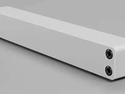 Soundbar V3 - Universal White Audio Speaker Low-poly 3D model