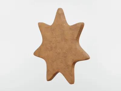 Gingerbread Christmas Cookie 08 3D model