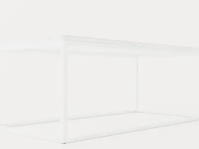 Carrie Coffee Table 120 Cm Marble White Low-poly 3D model