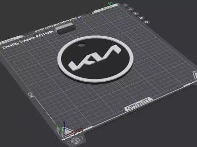 Kia keychain 01 3D print model