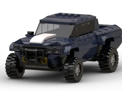 MocBricks3D - Lego Racing Truck 3D print model