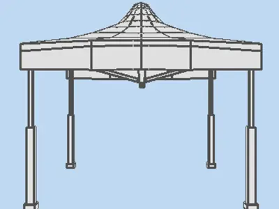 Tent - 4square 3D model