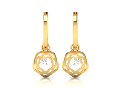 Women Earring 3dm STL OBJ FBX Render Details 3D print model 8