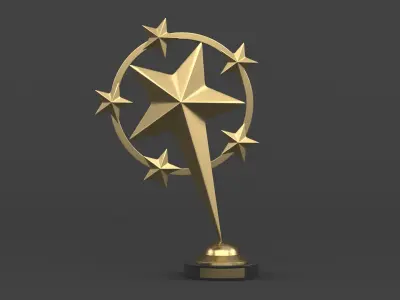 Trophy Cup 3D model 48
