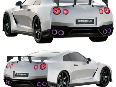 Nissan GTR R35 Vray Corona 3D model