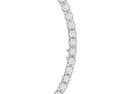 Diamond Circle Necklace 4564 3D print model