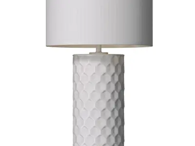 Gold Honeycomb Modern Nightstand Art Deco Table Lamp 3D model