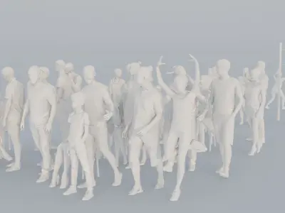 13 CASU2 SUMMER SPORT CAFE1 SITTING PEOPLE SCANS MAN WOMAN 3D print model