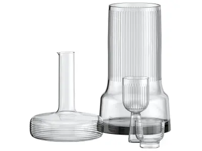 Glass Vase Set 3D model