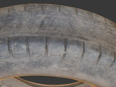 Old Tire Scan Low-poly 3D model