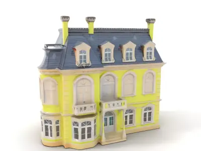 Lime Victorian Mansion model pack Low-poly 3D model