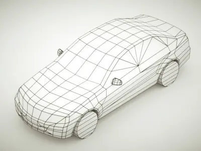 Generic Sedan v1 Low-poly 3D model