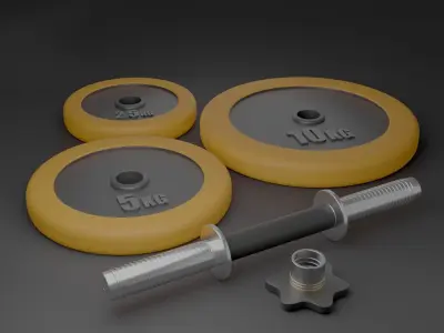 Adjustable Dumbbell Free 3D model purchase