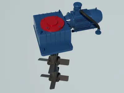 Mud Agitator Low-poly 3D model