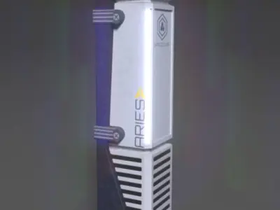 SciFi Pillar Low-poly 3D model