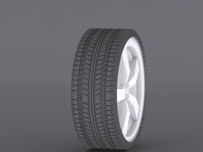 Aston Martin DBS Carbon Black Edition wheel  Low-poly 3D model