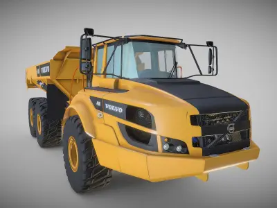 Excavator A40G Low-poly 3D model