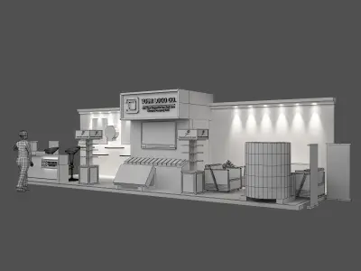 Booth Exhibition Stand a473 3D model