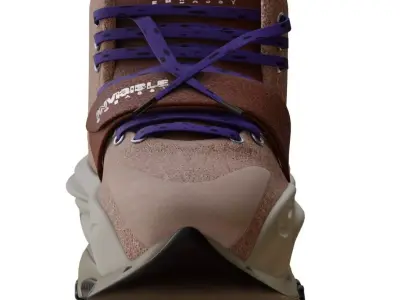 colorful sneakers animation Low-poly 3D model