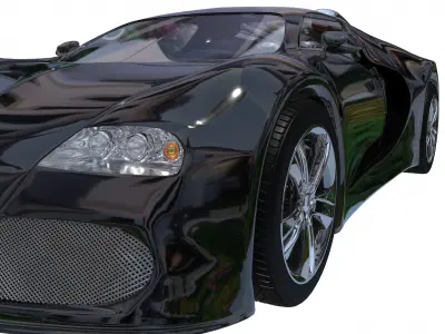 Bugatti Veyron 3D model 4