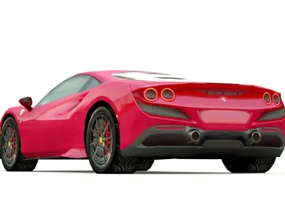 Ferrari F8 Tributo 2021 lowpoly Low-poly 3D model