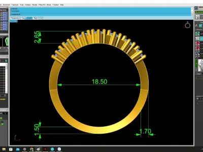 Luxury Full Pave Cluster Ring 3D Model for Fine Jewelry 4312 3D print model