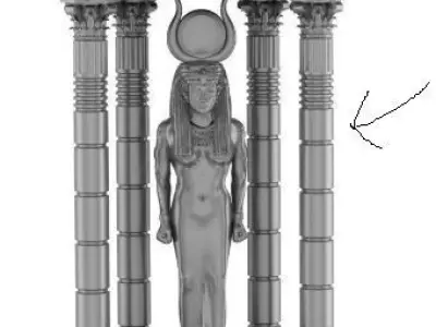 Firaun egyption gold or selver  3D print model