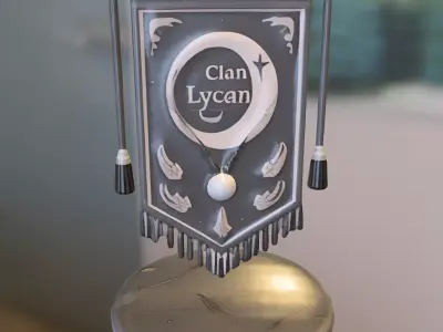Clan Lycan Banner 3D model