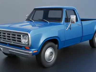 Dodge Pickup D100 1974 3D print model