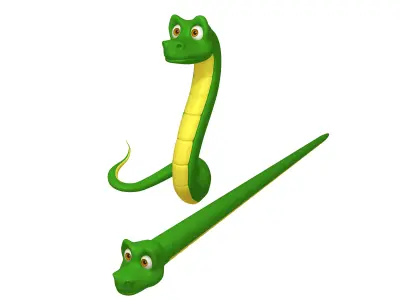 Snake Cartoon 3D model