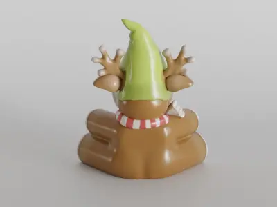Adorable Christmas Reindeer 3D print model