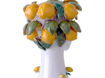 Ceramic Head Lemon Decor 3D model