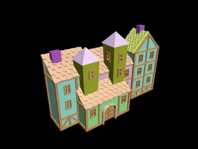 Medieval House 43 3D print model 3D model